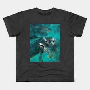 Magical Place - Surf Summer Beach Ocean Whale Koi Day Kids T-Shirt